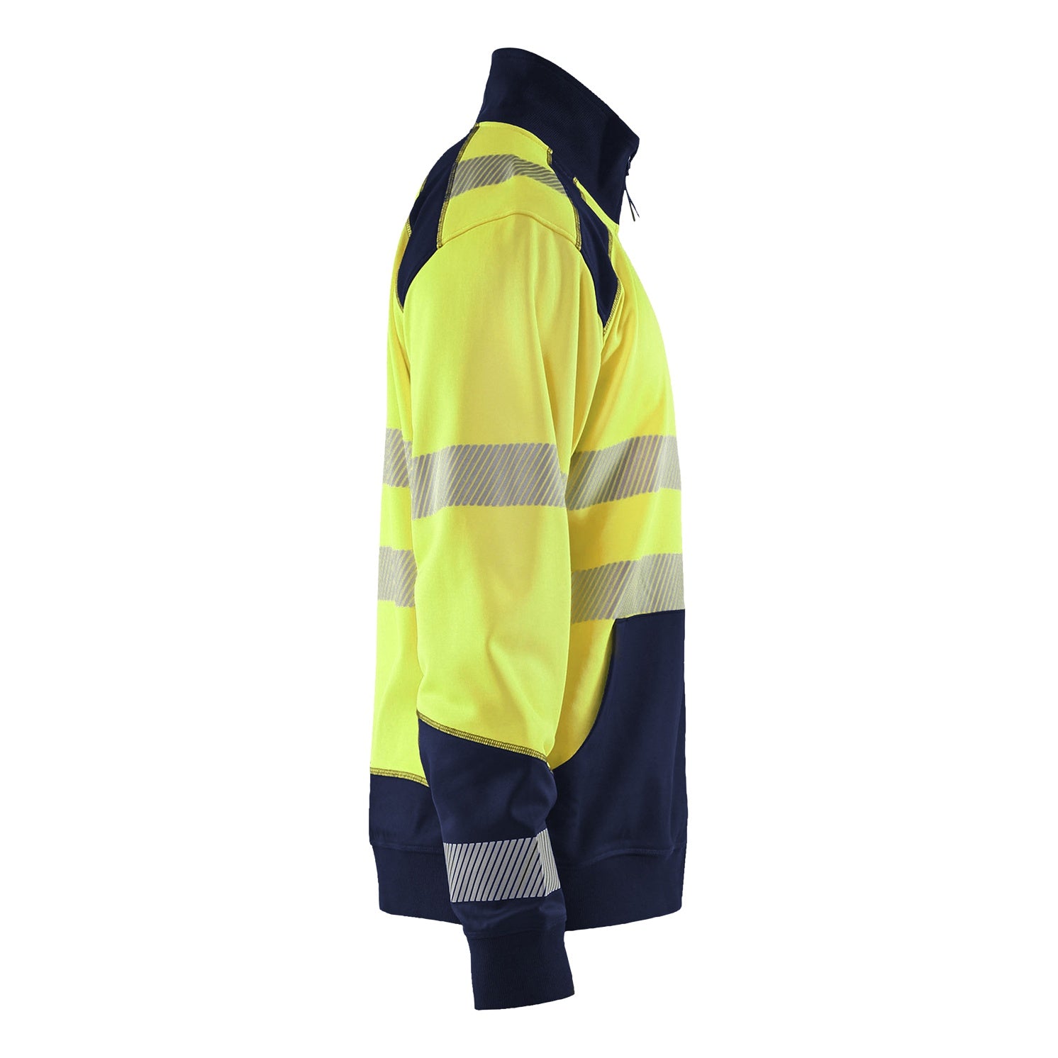 Blaklader BLAKLADER 35582528 Hi Vis Reflective Full Zip Work Sweatshirt MEN - Brushed Inside - 355825283389_CR