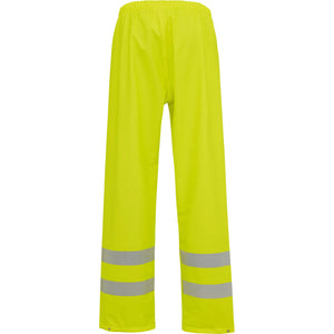 ELKA Rainwear - Dry Zone Visible Hi-Vis Rain Trousers with vertical reflective stripes - Fluorescent Yellow