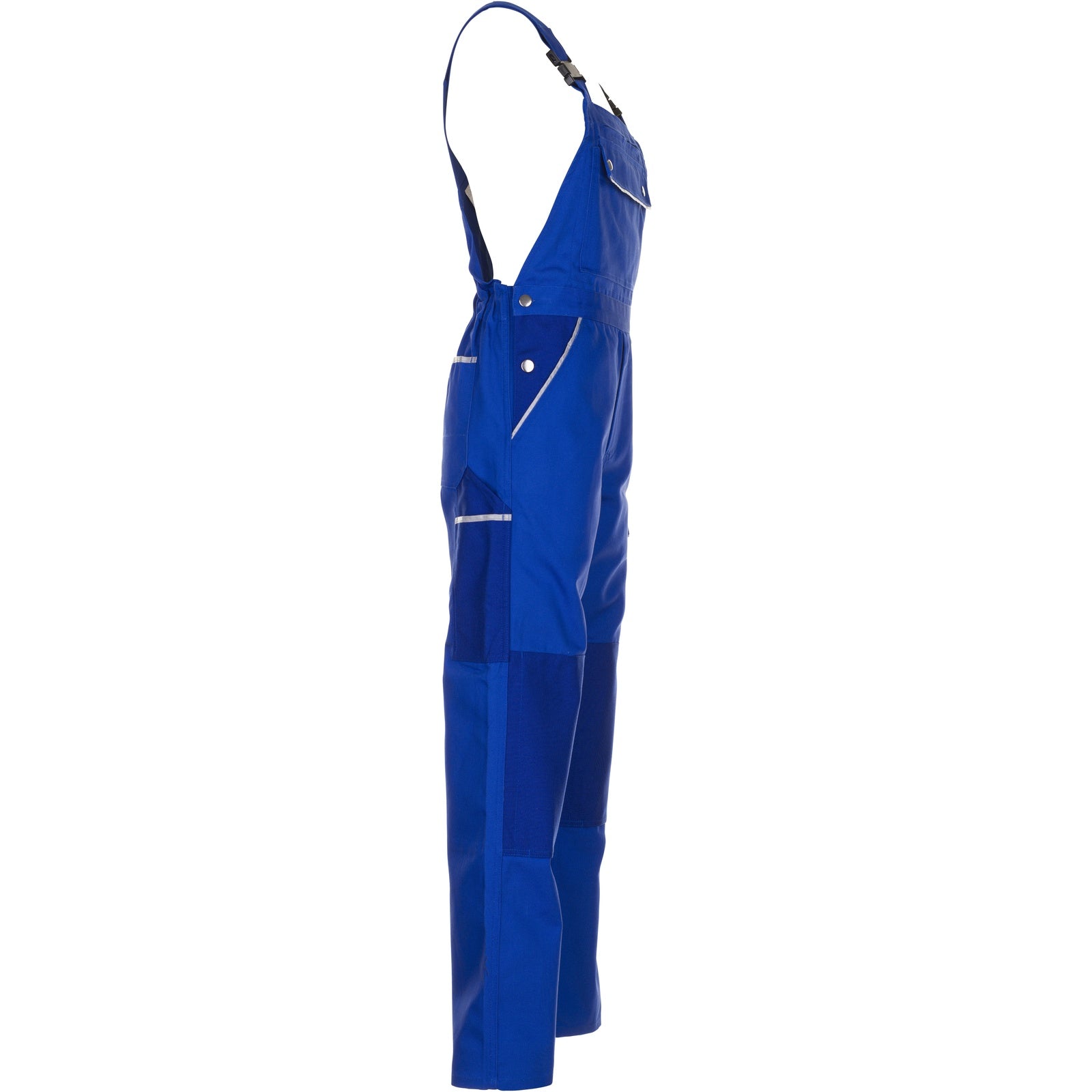 Planam Canvas 320 Dungarees royal blue/royal blue - Model view 3
