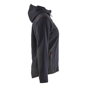 Blaklader BLAKLADER 59412536 Women's knitted jacket with softshell and hood Knitted Work Jacket WOMEN - Stretch - 594125368699_CR