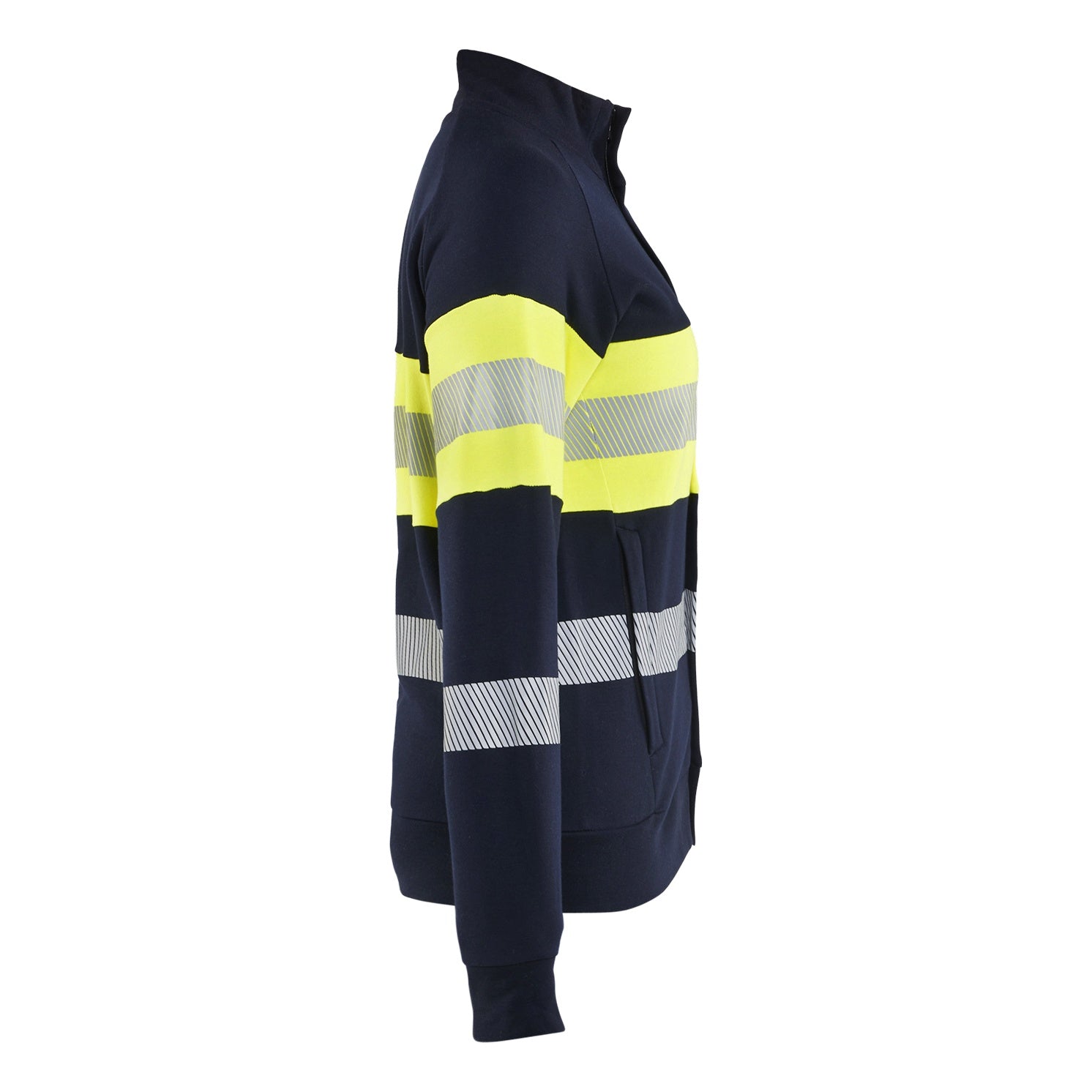 Blaklader BLAKLADER 34721762 WOMEN'S MULTINORM HI VIS SWEATSHIRT ZIP Hi Vis Reflective Full-zip Work Sweatshirt WOMEN - Flame Retardant - 347217628933_CR