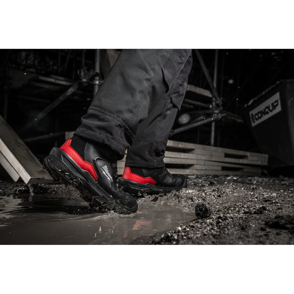 Milwaukee ARMOURTRED™ S7S CI HRO SC FO LG SR Mid-Cut Safety Shoes with BOA B1M110111W - Black