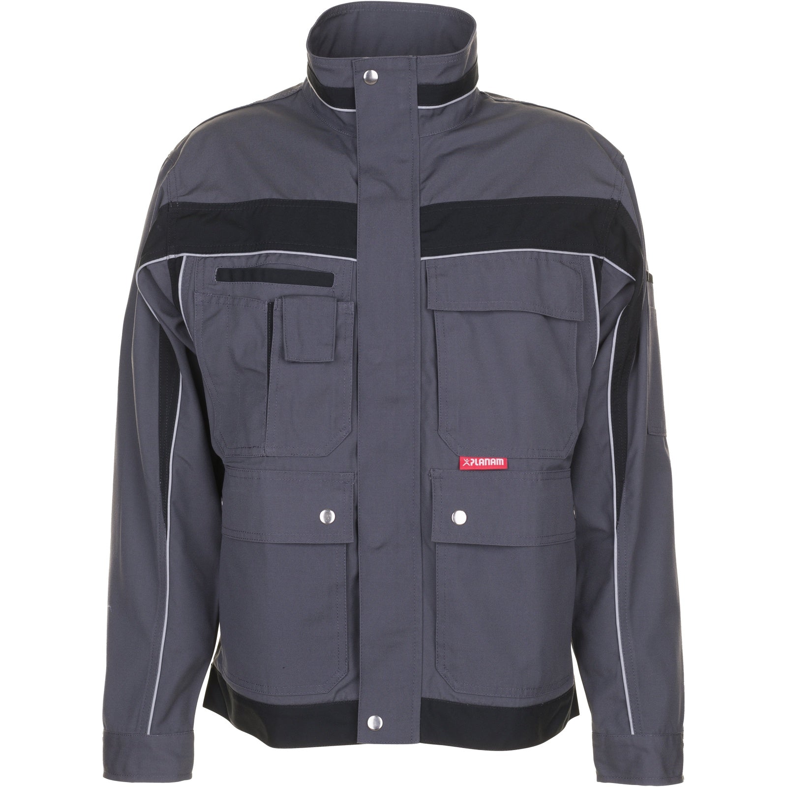 Planam Plaline Waisted Jacket slate/black - Main