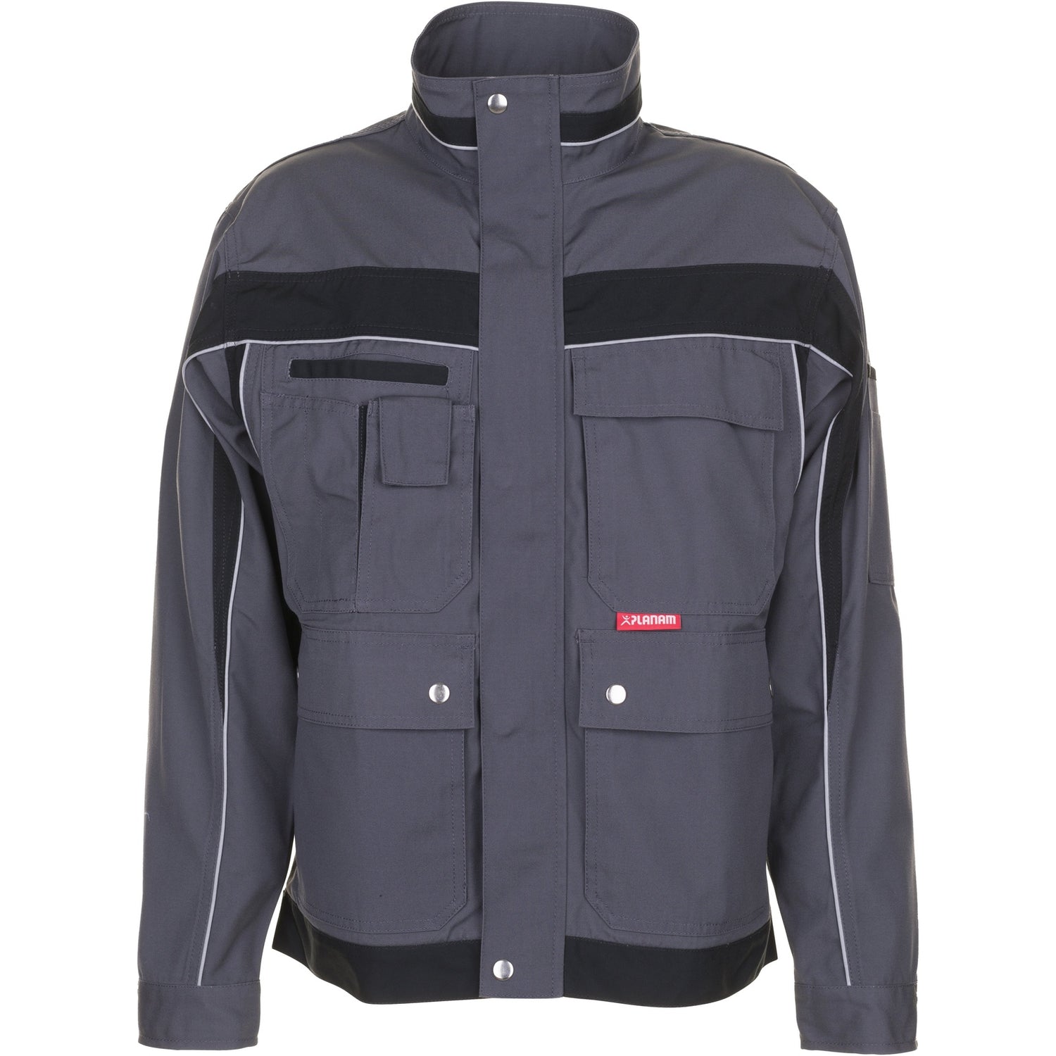 Planam Plaline Waisted Jacket slate/black - Main
