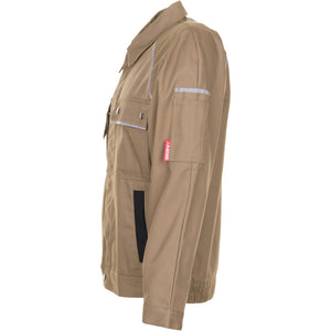 Planam Canvas 320 Waisted Jacket beige/black - Model view 4