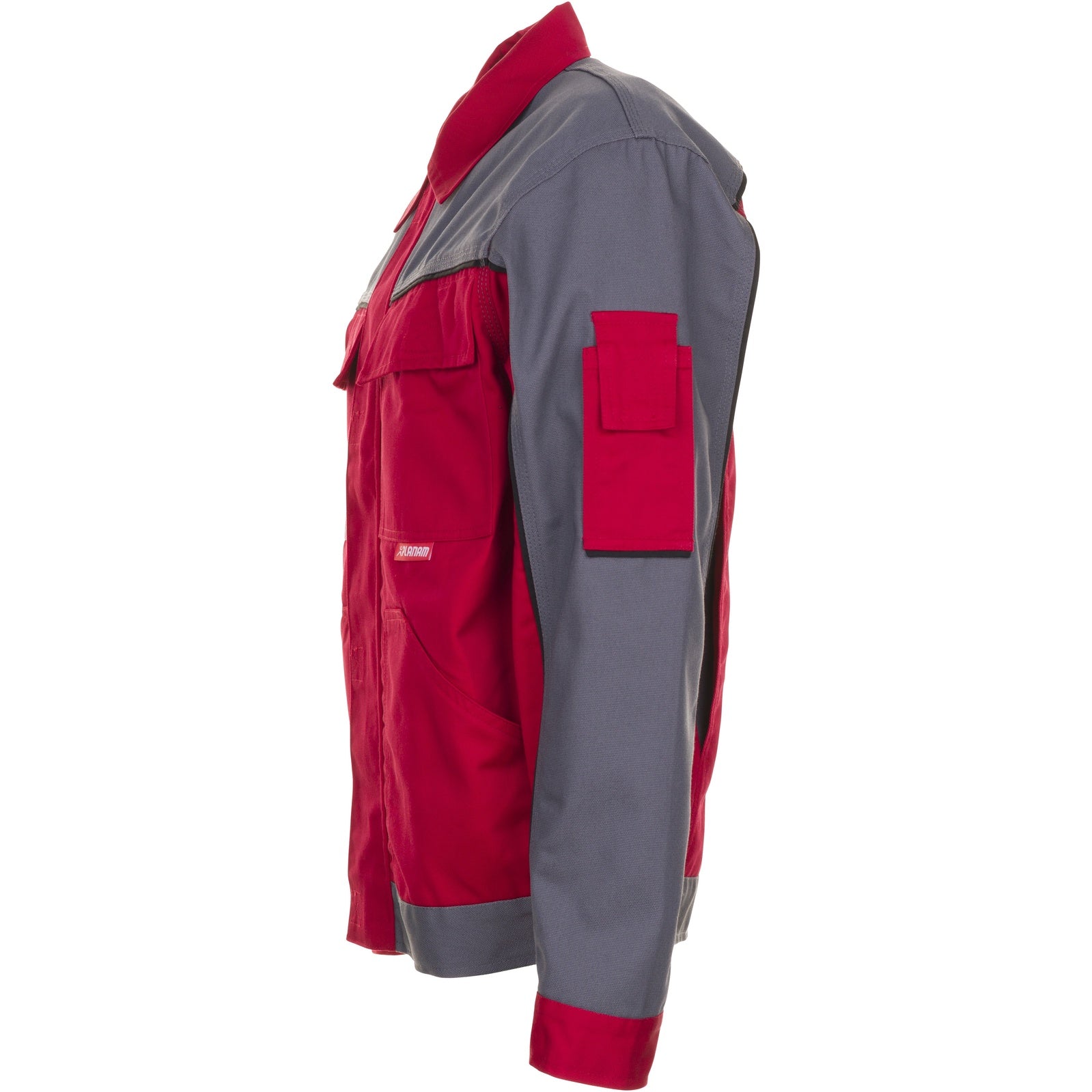Planam Highline Waisted Jacket red/slate/black - Model view 4