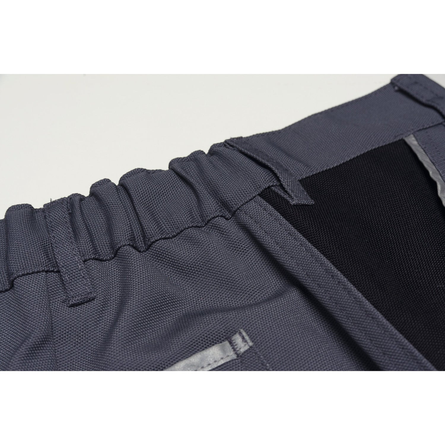 Planam Canvas 320 Trousers beige/black - The elastic in the waistband ensures these work trousers stay in place.