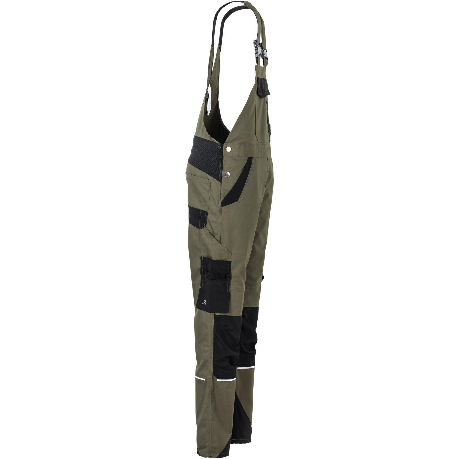 Planam Norit Women's dungarees olive/black - Model view 3