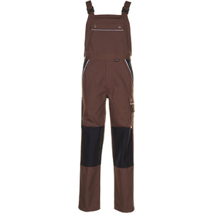 Planam Canvas 320 Dungarees brown/black - Model view 1