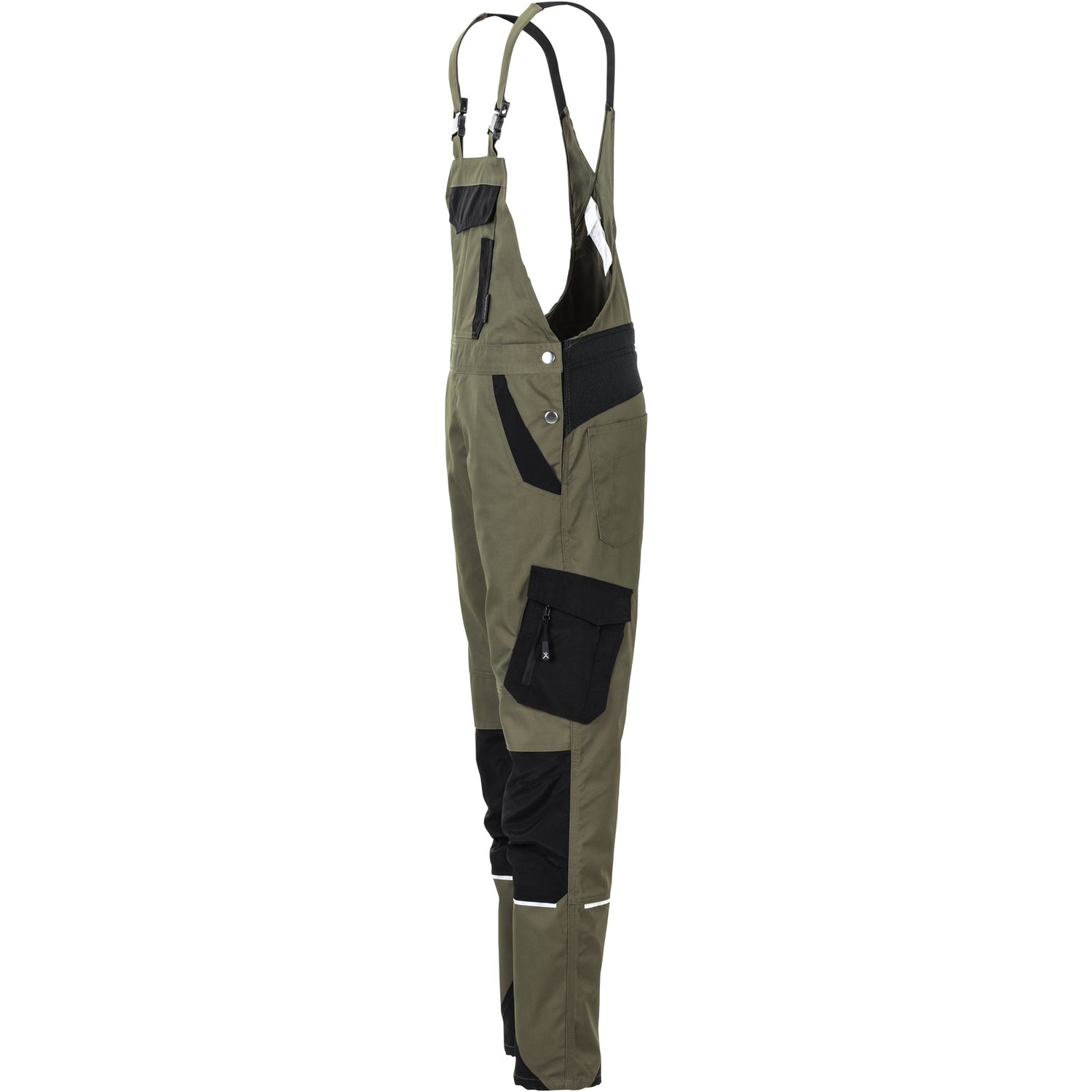 Planam Norit Women's dungarees olive/black - Model view 4
