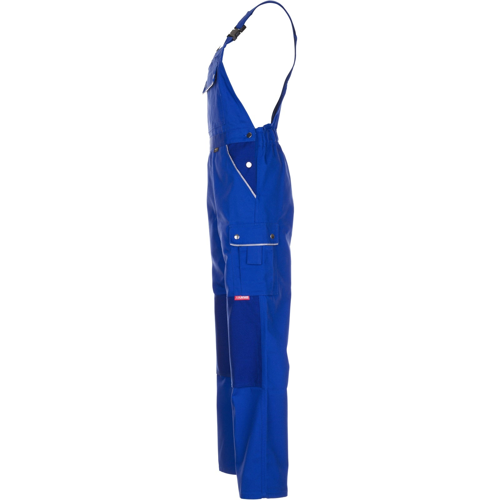 Planam Canvas 320 Dungarees royal blue/royal blue - Model view 4