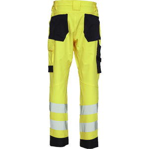 ELKA Rainwear - Visible Xtreme Recycled Workwear Trousers - Short model - Fluorescent Yellow/Black