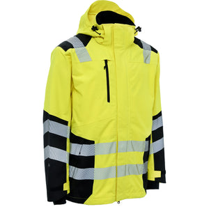 ELKA Rainwear - Visible Xtreme Recycled Jacket - Fluorescent Yellow/Black