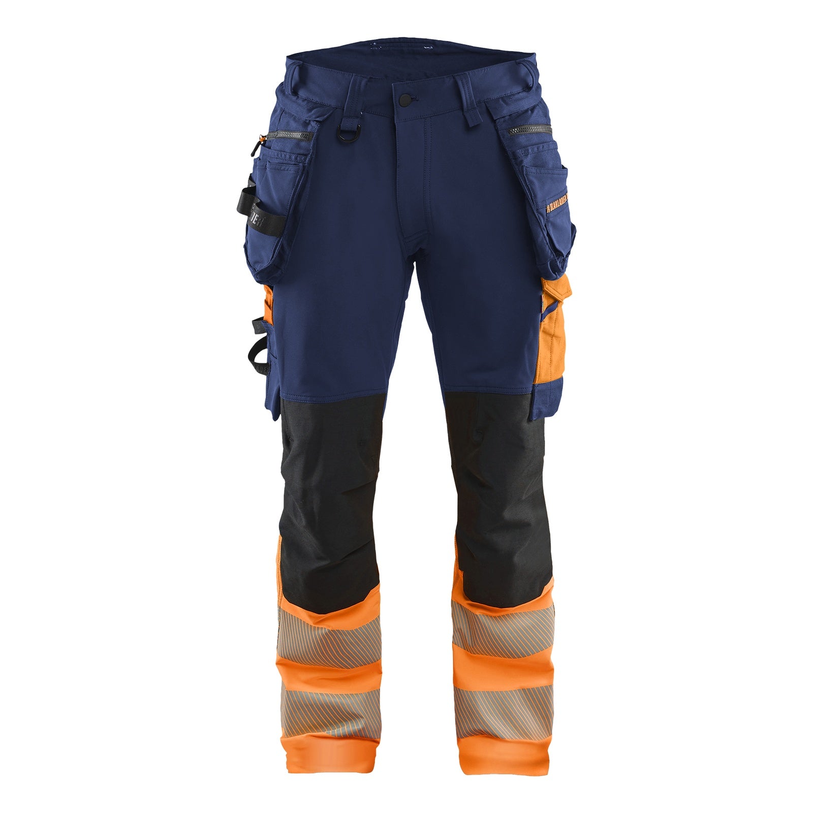 Blaklader BLAKLADER 11251648 Hi Vis Trousers 4 Way Stretch Hi Vis Reflective Work Trousers Men - Double Weave - 112516488953