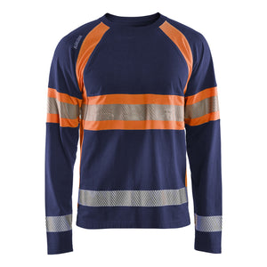 Blaklader BLAKLADER 35101030 Hi Vis Long Sleeved T Shirt Hi Vis Reflective Long Sleeve Work T-Shirt MEN - 100% Cotton - 351010308853