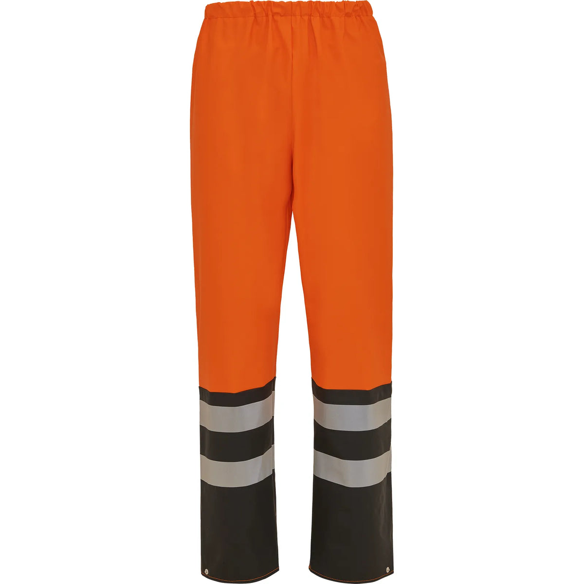 ELKA Rainwear - PU visible Waist trousers with reflective tape - Fluorescent Orange/Black