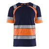 Blaklader BLAKLADER 34211030 Hi Vis T shirt Hi Vis Reflective Short Sleeve Work T-Shirt MEN - 100% Cotton - 342110308853