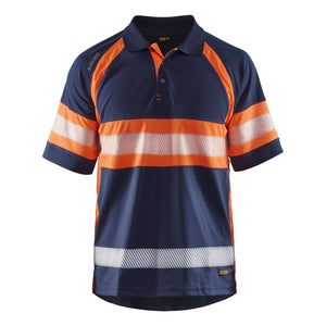 Blaklader BLAKLADER 33381051 Hi Vis Polo Shirt with UV protection Hi Vis Reflective Short Sleeve Work Polo MEN - 100% Polyester - 333810518953