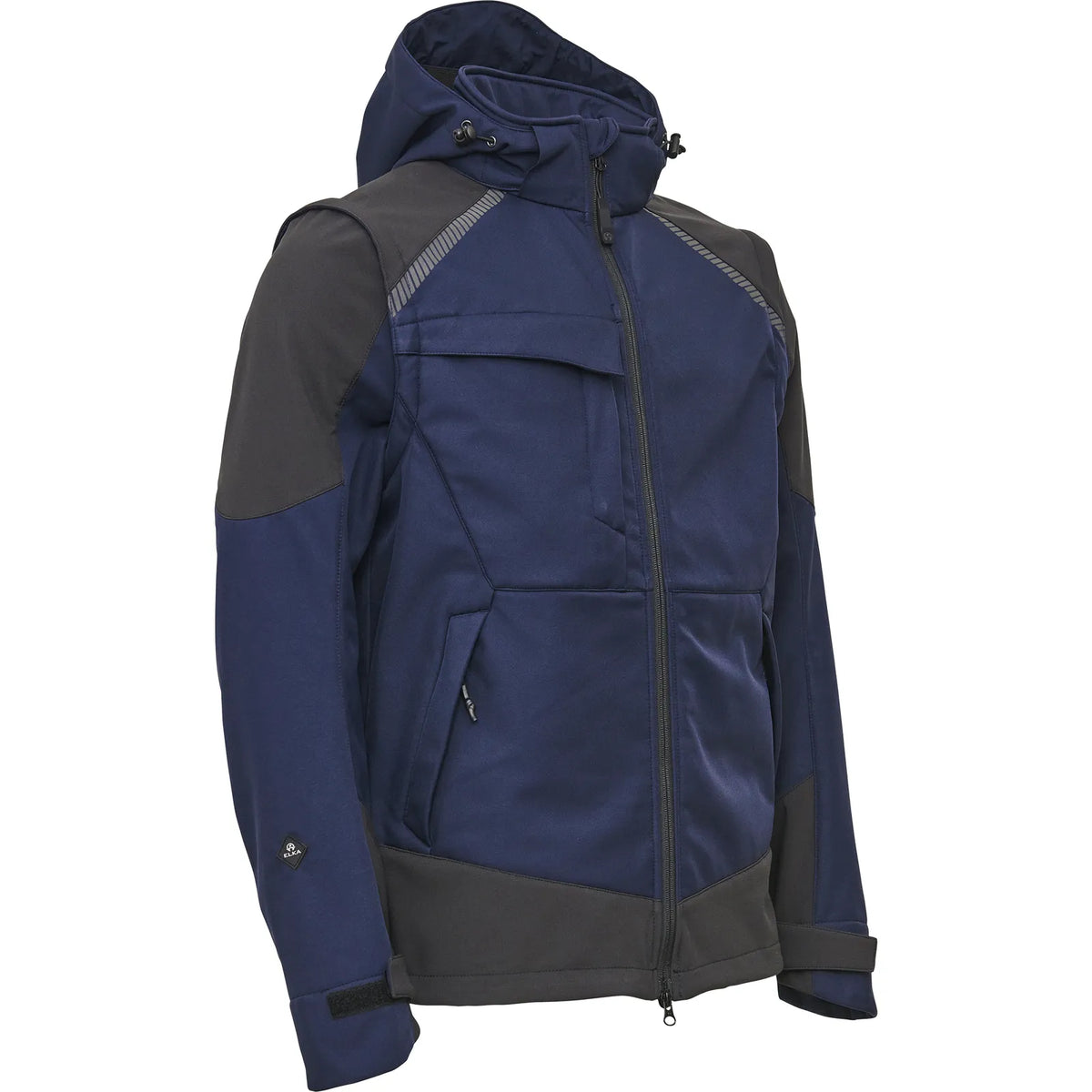 ELKA Rainwear - Working Xtreme Softshell Jacket with detachable sleeves - Navy/Black