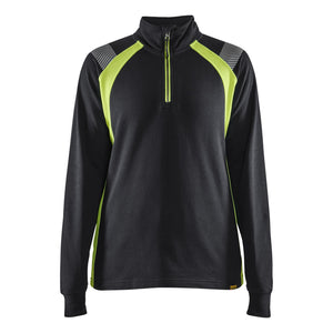 Blaklader BLAKLADER 34031158 Hi Vis Reflective Half-zip Work Sweatshirt WOMEN - 100% Cotton - 340311589933