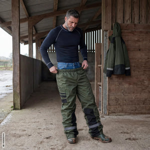 ELKA Rainwear - Working Xtreme Recycled Heavy Duty Overtrousers - Olive/Black