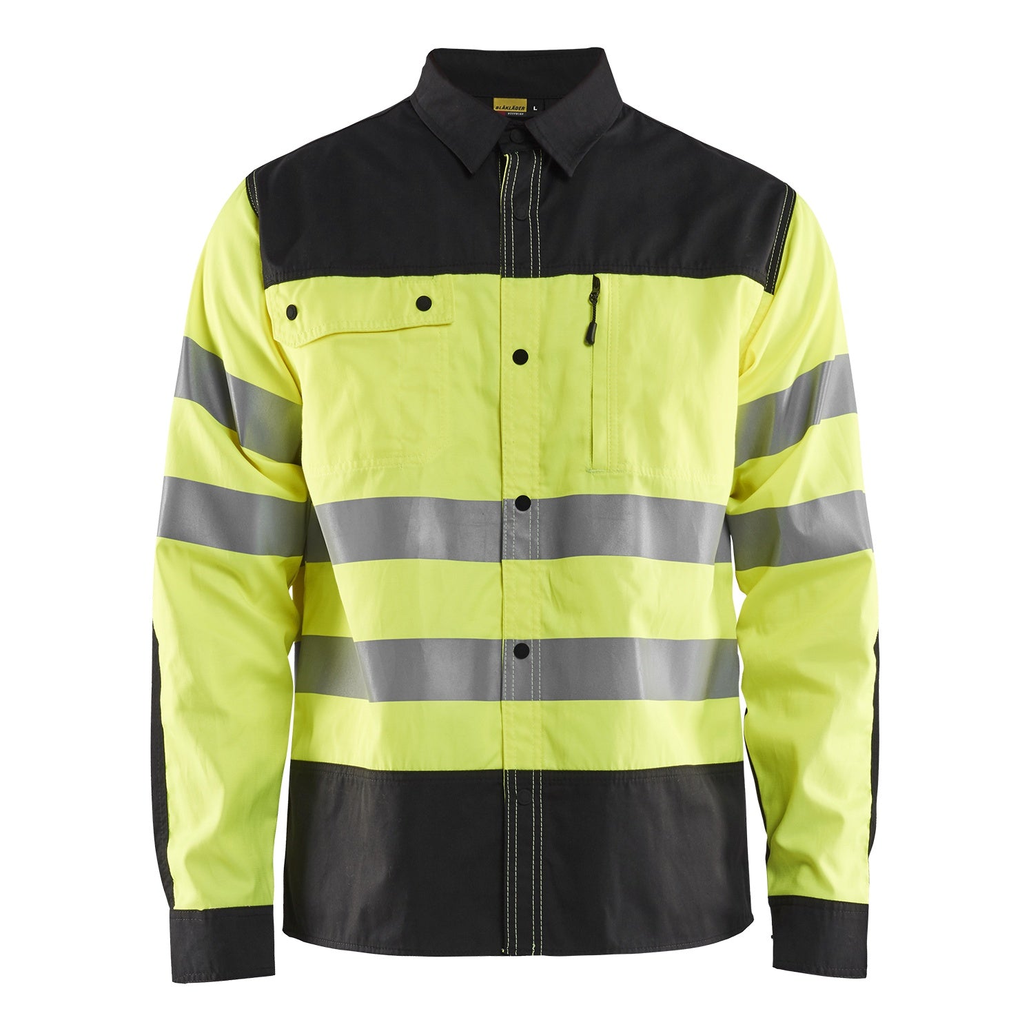 Blaklader BLAKLADER 32551817 Hi Vis Shirt Hi Vis Reflective Long Sleeve Work Shirt MEN - 50% Cotton 50% Polyester - 325518173399