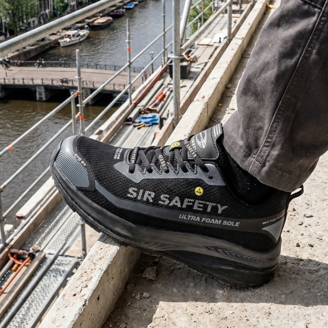 SIR SAFETY UNIQUE Safety Shoes S1PS MEN Work Shoe - Nano Fibreglass Toe & NWT Midsole - MB3218Z9 - MB3218Z9_IN-USE_2