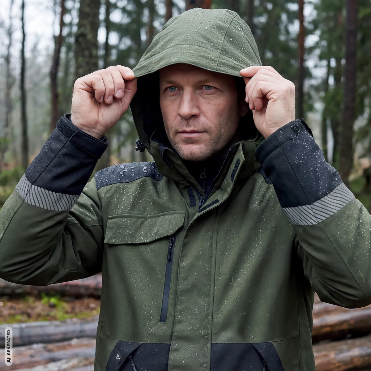 ELKA Rainwear - Working Xtreme Recycled Heavy Duty Jacket - Olive/Black