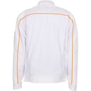 Planam Highline Waisted Jacket pure white/pure white/yellow - Model view 2