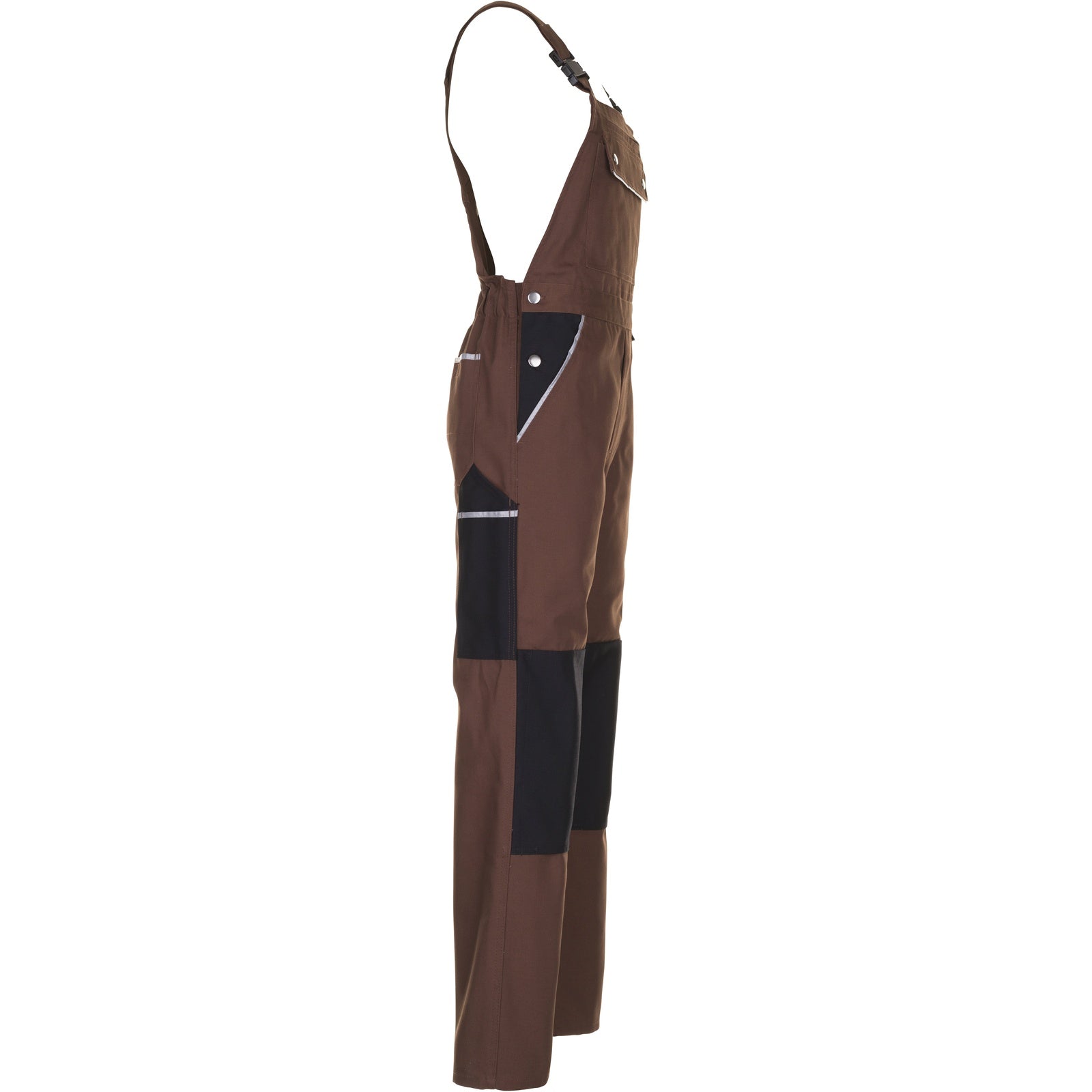 Planam Canvas 320 Dungarees brown/black - Model view 3