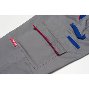 Planam Highline Trousers green/black/red - Everything in its place: The thigh pocket keeps your important tools to hand at all times.