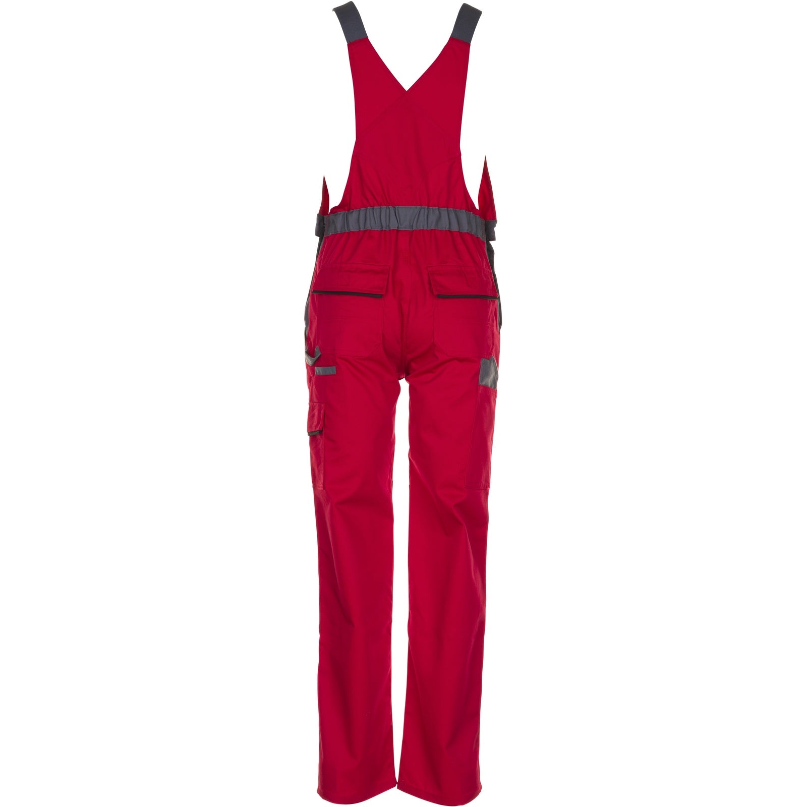 Planam Highline Dungarees red/slate/black - Model view 2