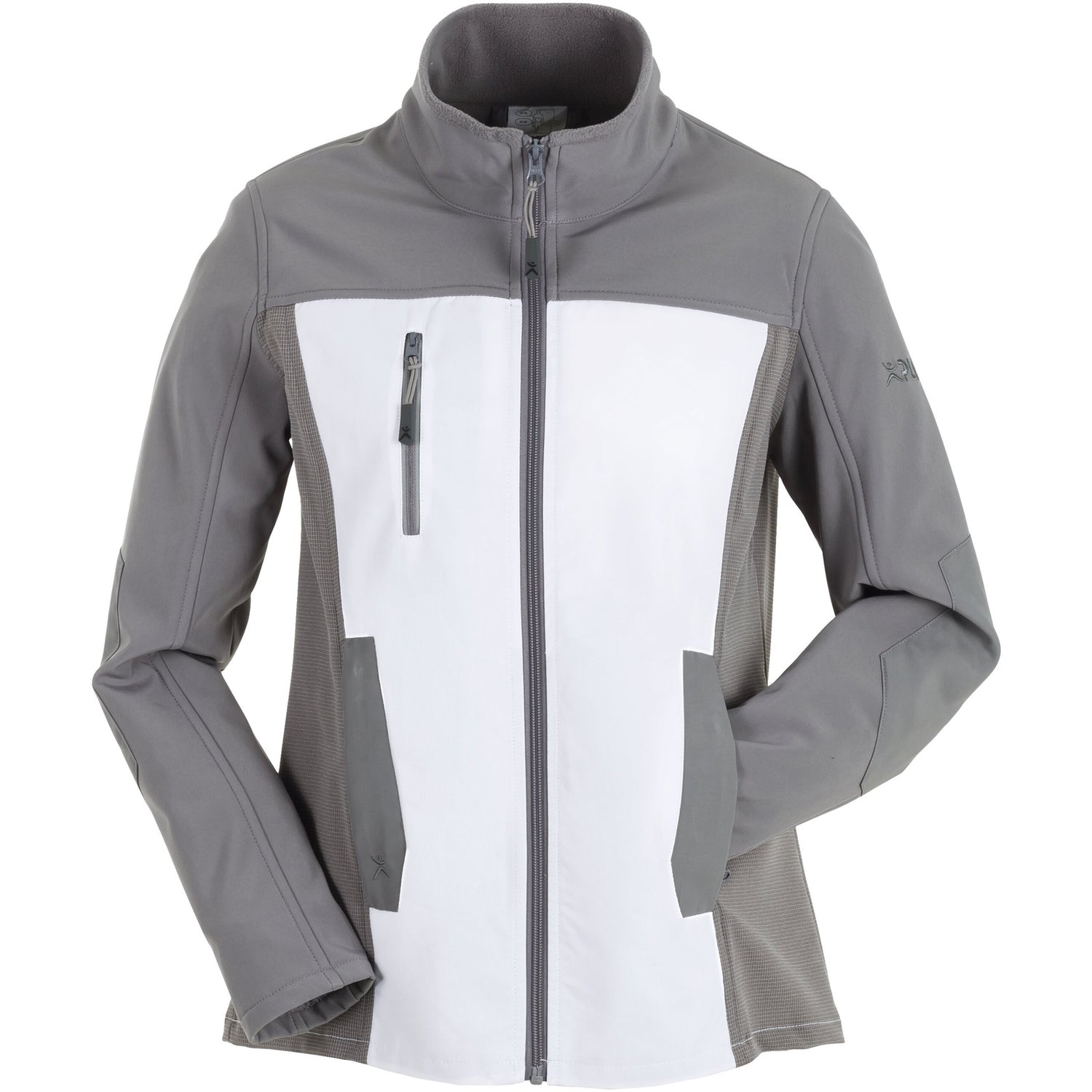 Planam Norit Women's Hybrid jacket white/zinc - Model view 1
