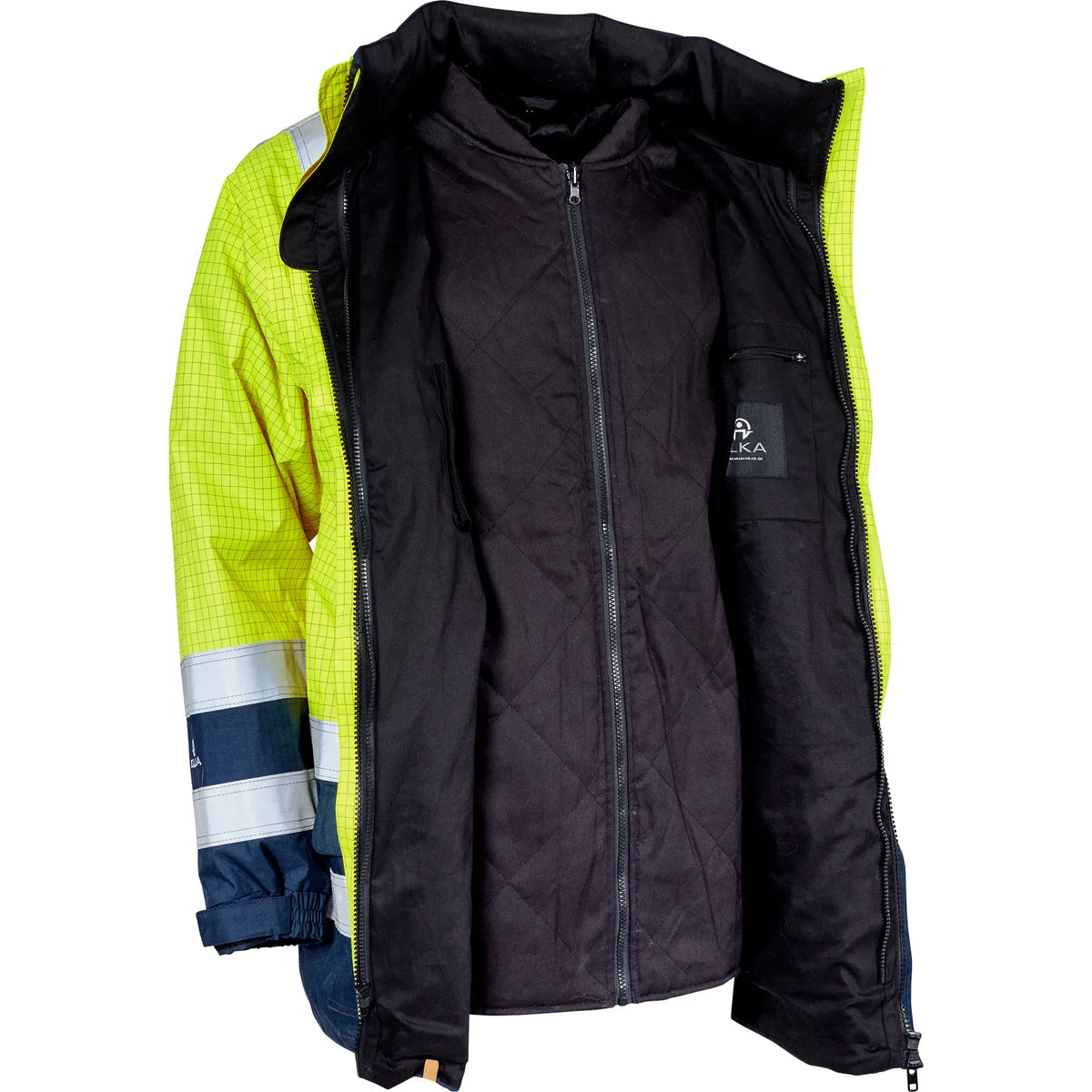 ELKA Rainwear - Securetech Multinorm Jacket - Fluorescent Yellow/Navy