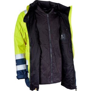 ELKA Rainwear - Securetech Multinorm Jacket - Fluorescent Yellow/Navy