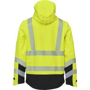 ELKA Rainwear - Visible Xtreme Softshell Jacket with detachable sleeves - Fluorescent Yellow/Black