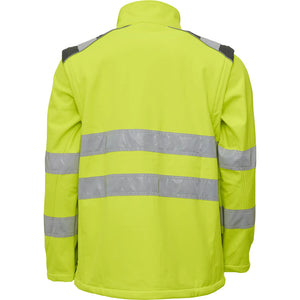ELKA Rainwear - Visible Xtreme Softshell jacket with extra length - Fluorescent Yellow/Grey