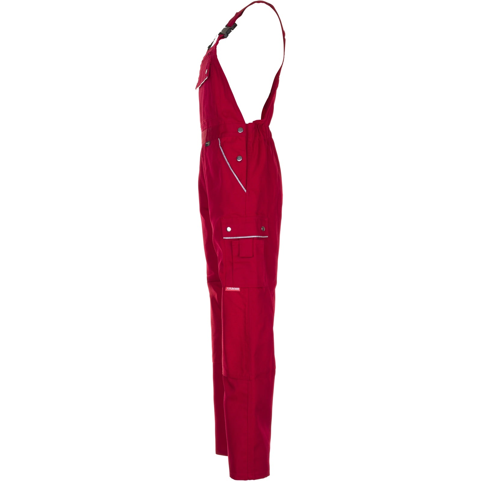 Planam Canvas 320 Dungarees red/red - Model view 4
