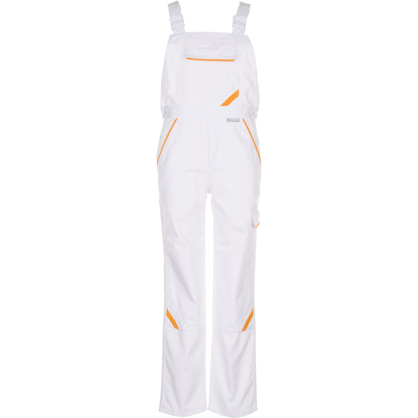 Planam Highline Dungarees pure white/pure white/yellow - Main