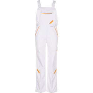 Planam Highline Dungarees pure white/pure white/yellow - Model view 1