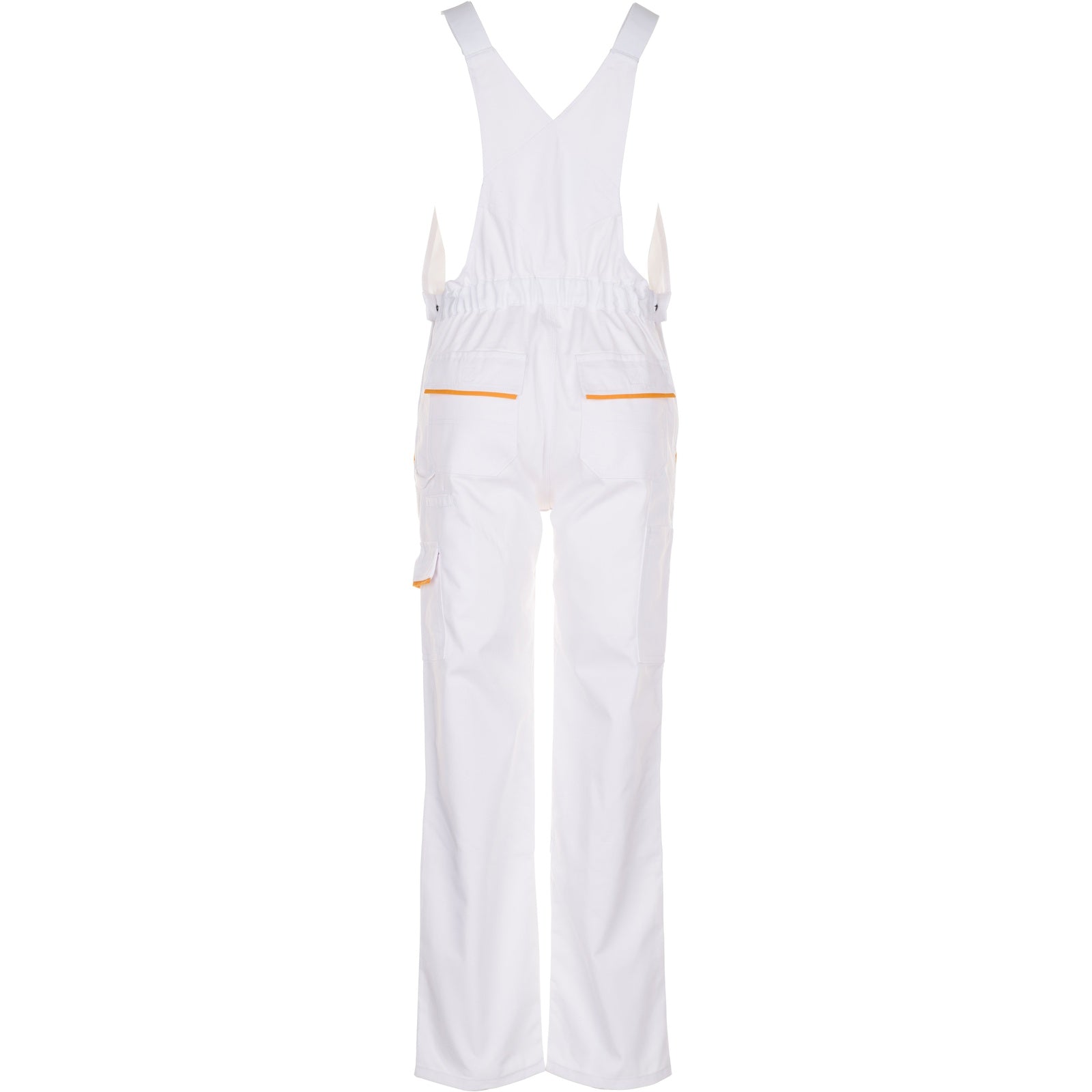 Planam Highline Dungarees pure white/pure white/yellow - Model view 2