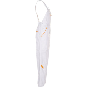 Planam Highline Dungarees pure white/pure white/yellow - Model view 3