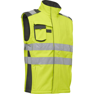 ELKA Rainwear - Visible Xtreme Softshell jacket with extra length - Fluorescent Yellow/Grey