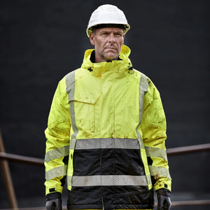 ELKA Rainwear - Visible Xtreme Stretch Winter Jacket - Fluorescent Yellow/Black