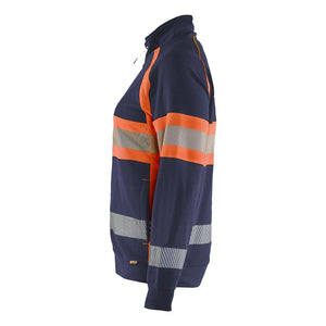 Blaklader BLAKLADER 35051158 Hi Vis Reflective Full-zip Work Sweatshirt WOMEN - 100% Cotton - 350511588953_CL