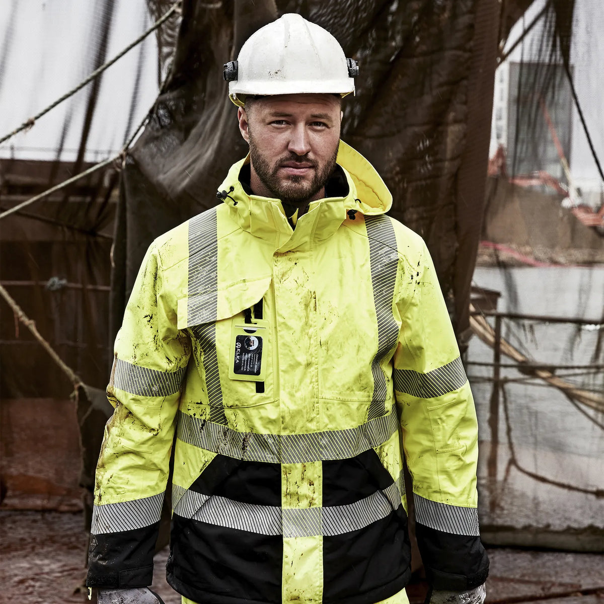 ELKA Rainwear - Visible Xtreme Stretch Jacket - Fluorescent Yellow/Black
