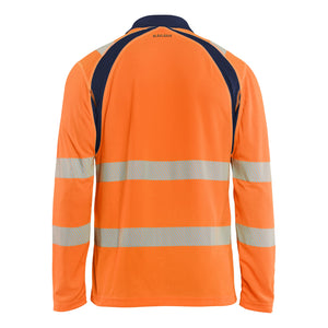 Blaklader BLAKLADER 35981013 UV Protected Long Sleeved Polo Shirt Hi Vis Hi Vis Reflective Long Sleeve Work Polo MEN - 100% Polyester - 359810135389_2