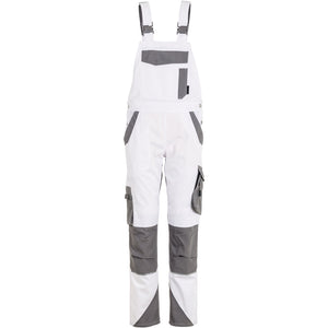 Planam Norit Women's dungarees white/zinc - Model view 1