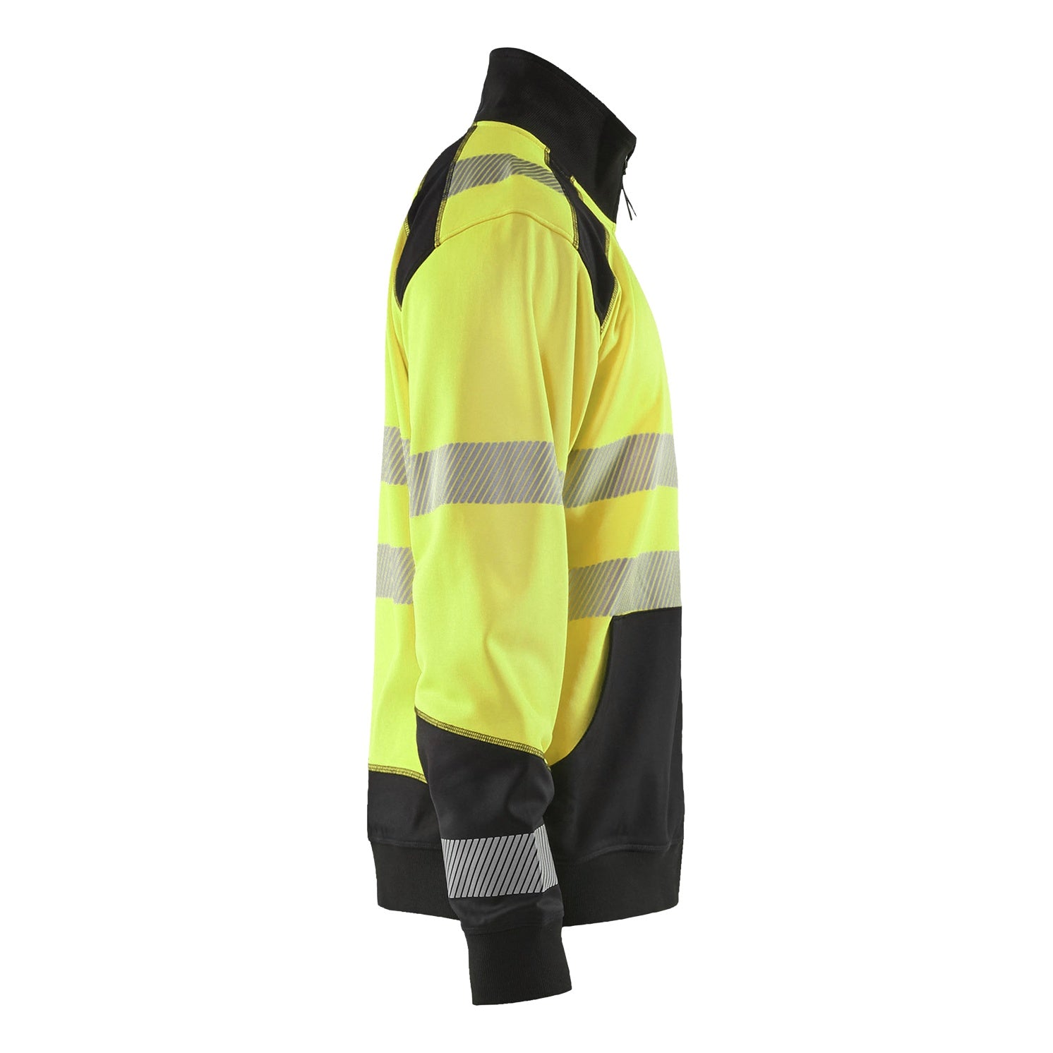 Blaklader BLAKLADER 35562528 Hi Vis Reflective Half-zip Work Sweatshirt MEN - Brushed Interior - 355625283399_CR