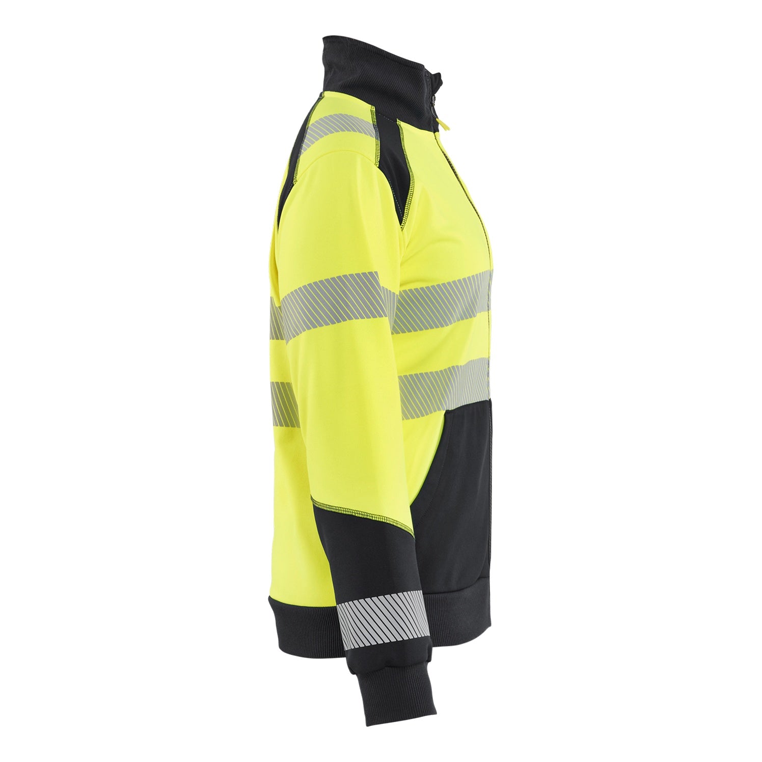 Blaklader BLAKLADER 35082528 Hi Vis Reflective Half-zip Work Sweatshirt WOMEN - Brushed Inside - 350825283399_CR